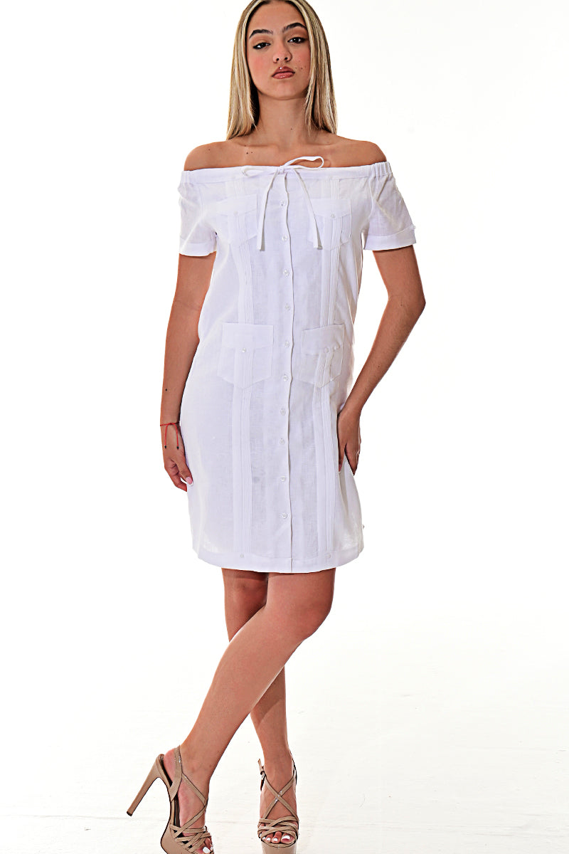 ladies guayabera dress Girls Linen - Sleeveless Authentic resort style Ladies 100% Soft Linen Traditional