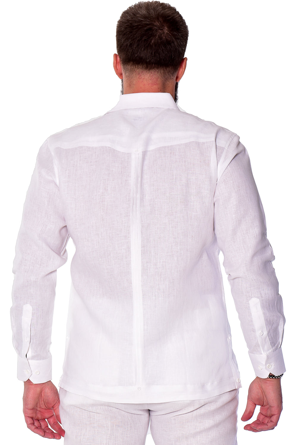 Bohio Guayabera Shirt Long Sleeve (White) MLFG2025